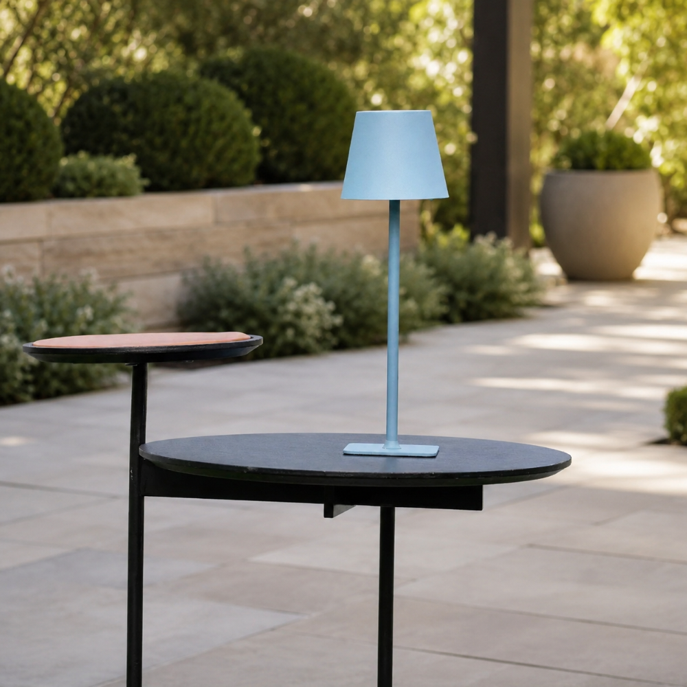 Wireless Table Lamp Dimmable Rechargeable 38cm Metal LED Touch Indoor Outdoor IP54 Waterproof Ambient Lighting | Sansoti
