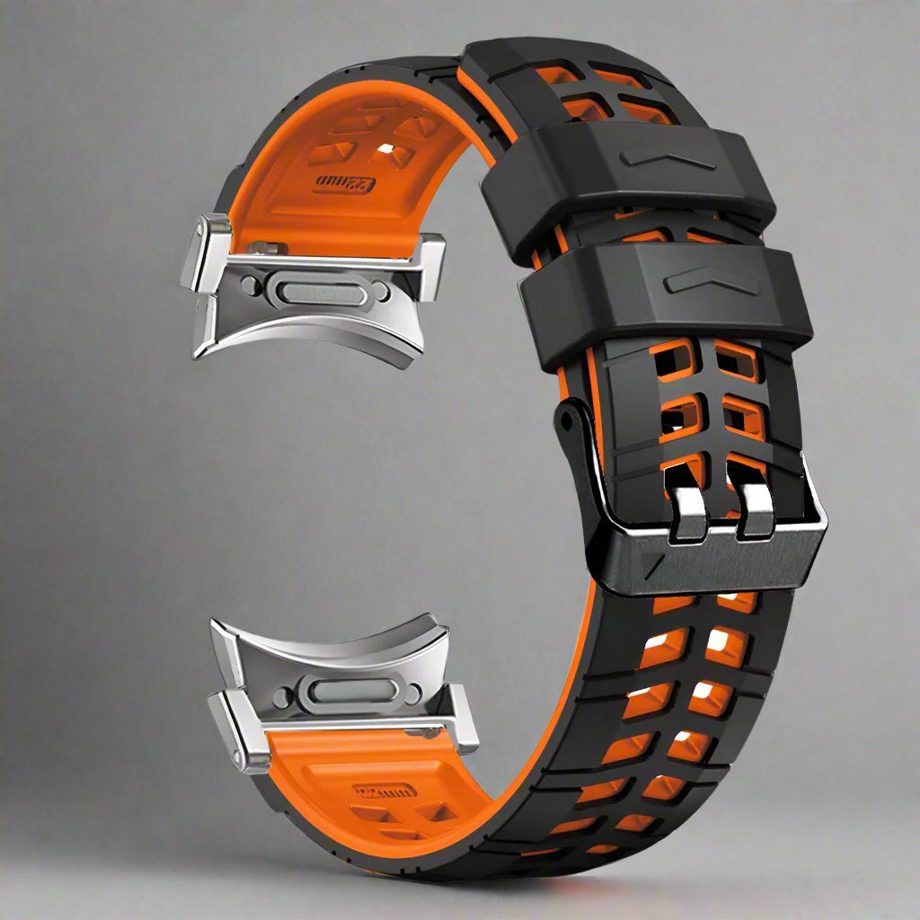 Bracelet de sport en silicone pour montre connectée de 47 mm, noir, orange, gris, rouge, bleu, blanc, vert, réglable et confortable | Sansoti