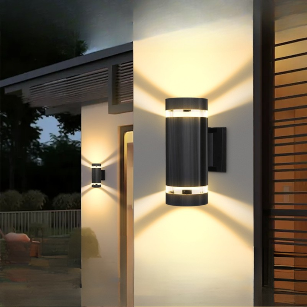 Buiten Wandlamp Up Down Gevelverlichting Waterdicht IP65 E27 Zwart | Sansoti