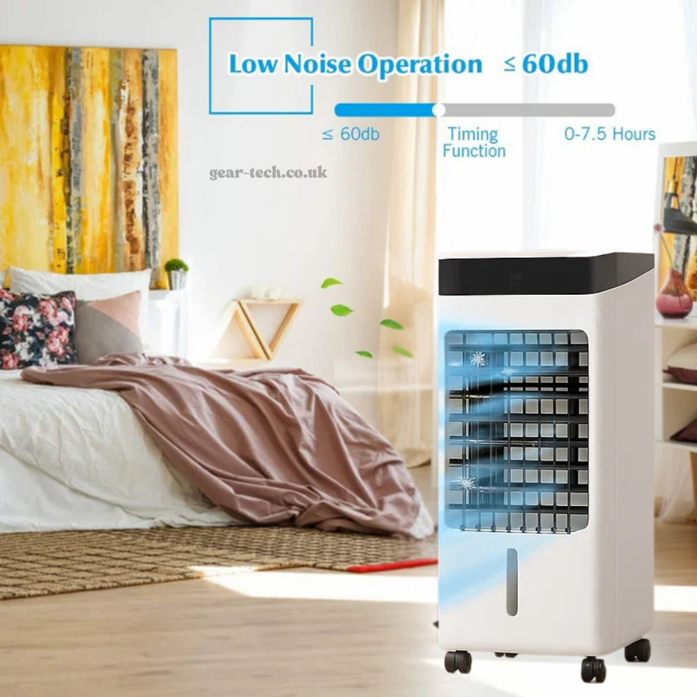 Draagbare Raambloze Aircooler met Afstandsbediening – 3-in-1 Luchtkoeler, Ventilator en Bevochtigingsfunctie voor Thuis en Kantoor | Sansoti