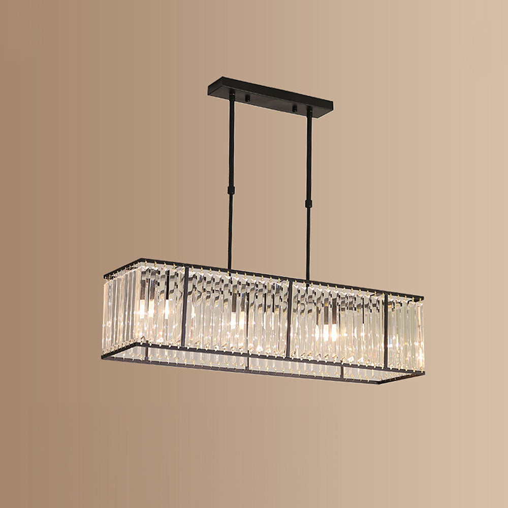 Crystal Linear Pendant Light for Kitchen Island, Dining Room Ceiling Chandelier, Scandinavian Design | Sansoti