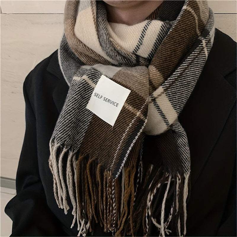 Écharpe en soie et laine mérinos au design classique, à l’allure formelle, au style polyvalent, multicolore et élégante | Sansoti