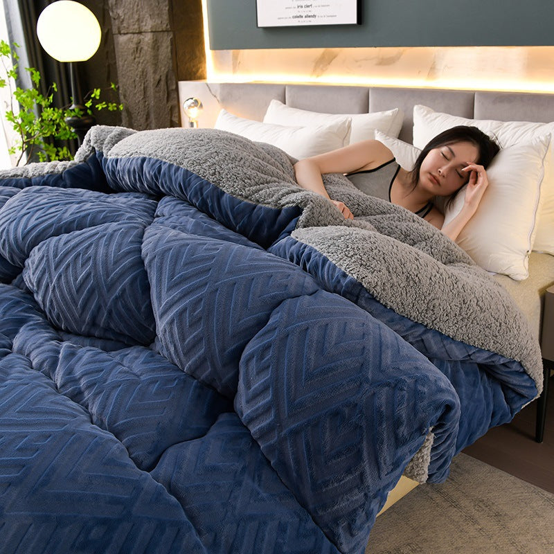 Dikke Sherpa Winterdeken met Quiltkern – Extra Warm, Zacht & Fluffy | Sansoti