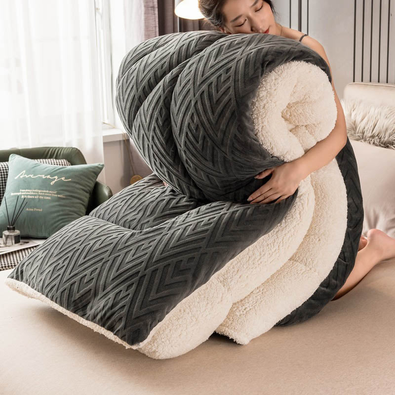 Dikke Sherpa Winterdeken met Quiltkern – Extra Warm, Zacht & Fluffy | Sansoti