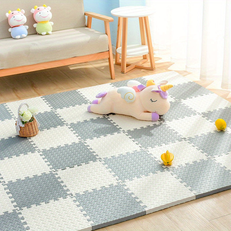 Gekleurde Puzzelmatten voor Kinderen 30x30cm - Set van 10 EVA Schuimtegels | Sansoti