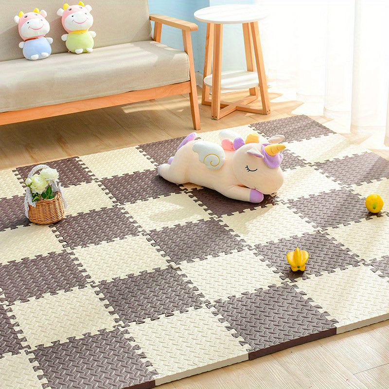 Gekleurde Puzzelmatten voor Kinderen 30x30cm - Set van 10 EVA Schuimtegels | Sansoti