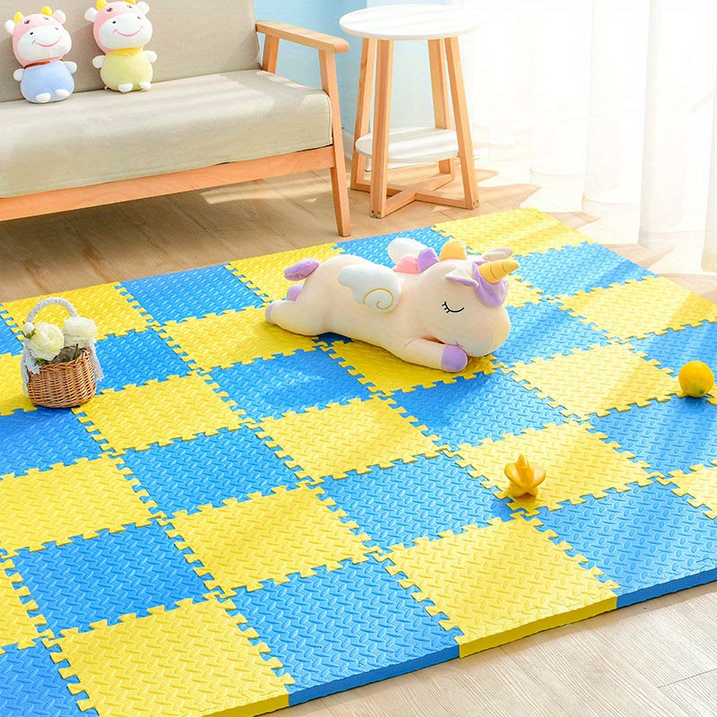 Gekleurde Puzzelmatten voor Kinderen 30x30cm - Set van 10 EVA Schuimtegels | Sansoti