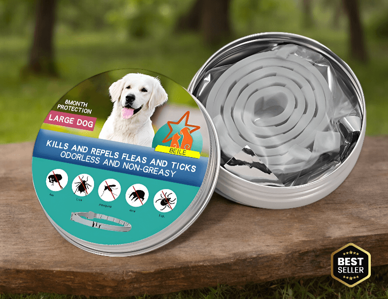Halsband Floh- & Zeckenschutz – Natürlicher Schutz bis zu 8 Monaten für Hunde und Katzen | Sansoti