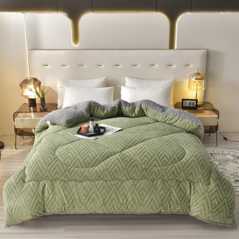 Dikke Sherpa Winterdeken met Quiltkern – Extra Warm, Zacht & Fluffy | Sansoti
