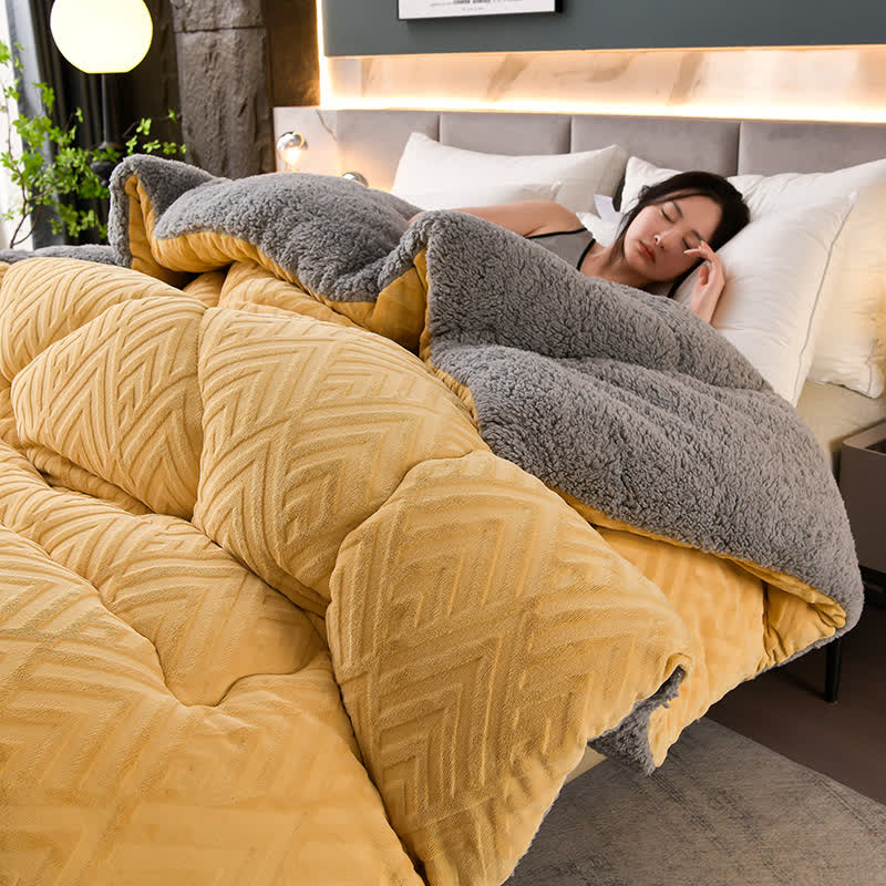 Dikke Sherpa Winterdeken met Quiltkern – Extra Warm, Zacht & Fluffy | Sansoti