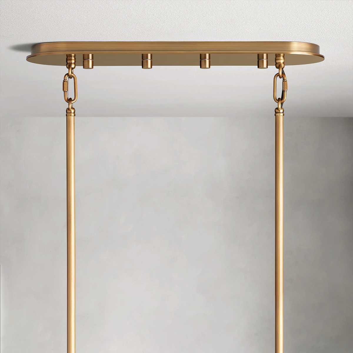 Ovale Kroonluchter Geribbeld Glas Stalen Frame 51-72cm Instelbare Hoogte E12 Fitting Messing Brons Eetkamer | Sansoti