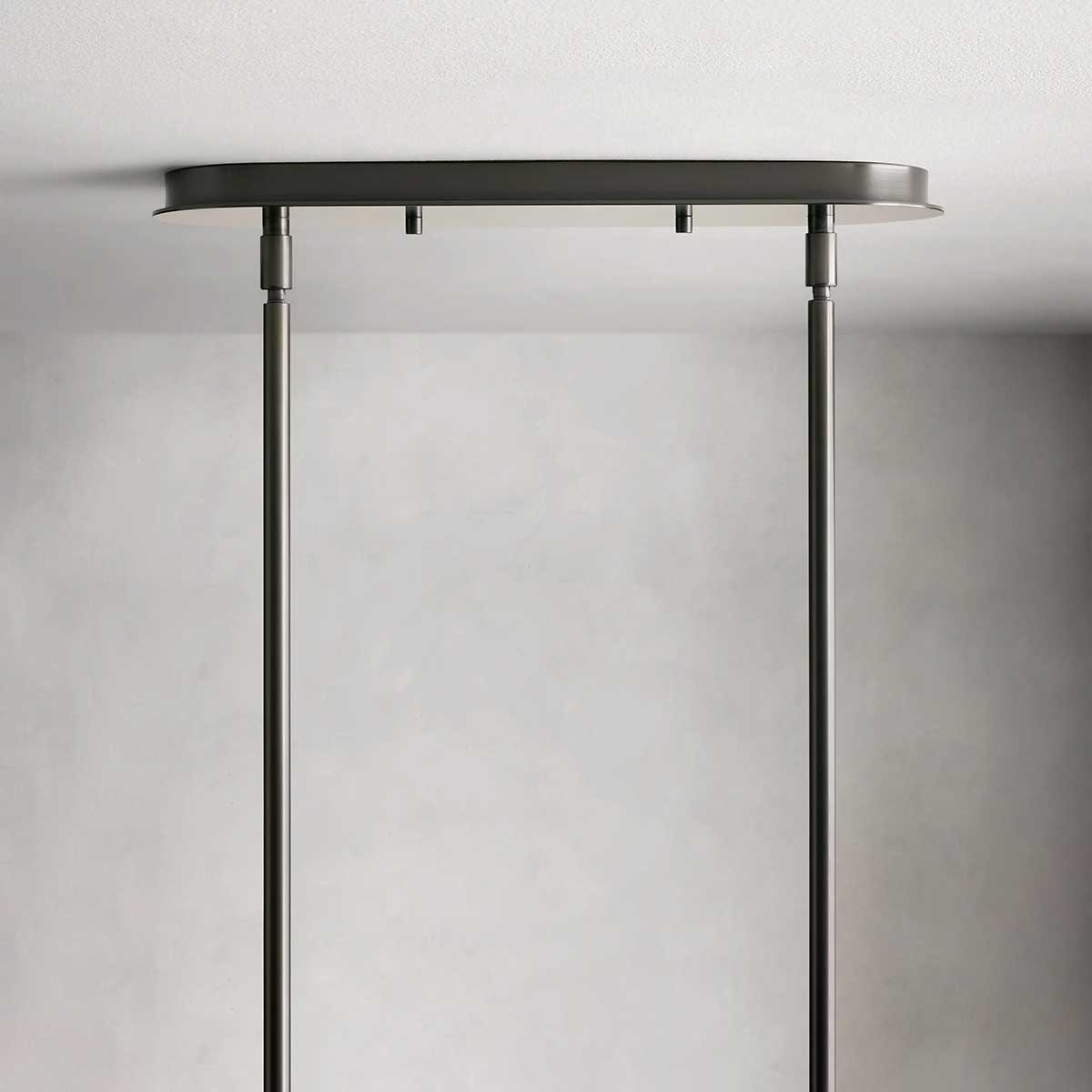 Suspension linéaire en verre opalin, 54-72 cm, laiton bronze, pour table à manger et îlot de cuisine, design industriel réglable | Sansoti