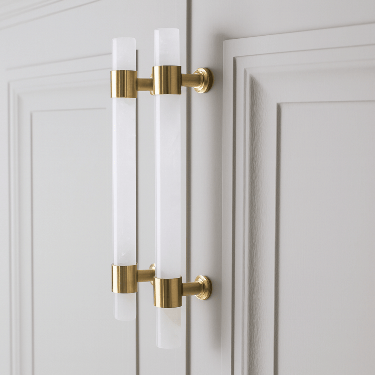 Möbelgriff aus Naturstein Messing T-Form Knopf Griff Schrankgriff Küchenschublade Schrank Kommode Modernes Interieur | Sansoti
