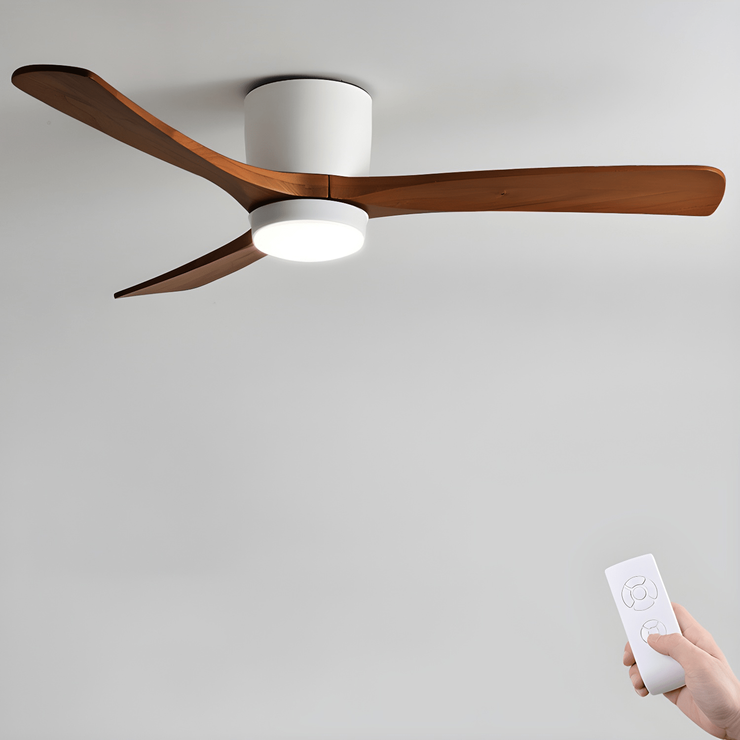 Ventilateur de plafond avec éclairage LED et pales en bois – Design scandinave | Restfield