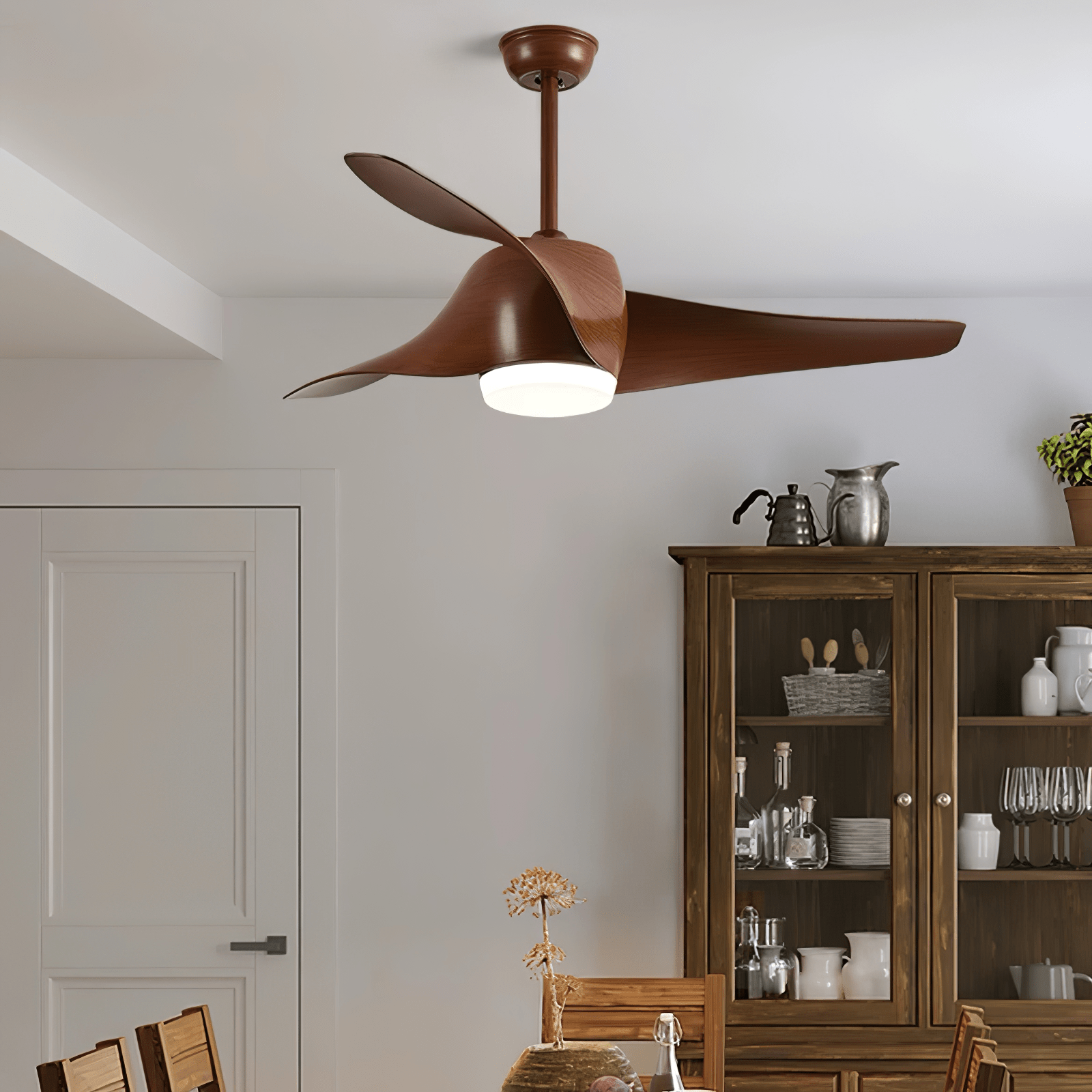 Ventilateur de plafond avec éclairage Umber – Ø132 cm ventilateur moderne avec lampe LED | Sansoti