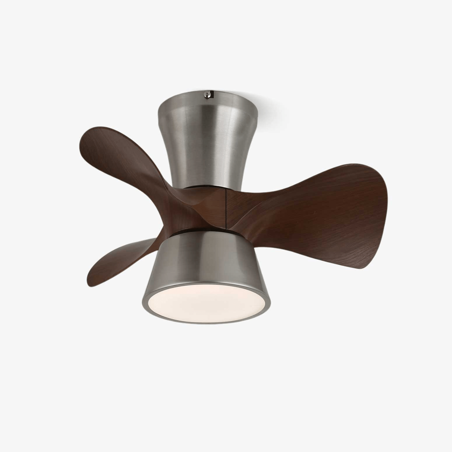 Moderne Plafondventilator met Verlichting en Houten Bladen – 3 Snelheden & Afstandsbediening 55cm | Sansoti