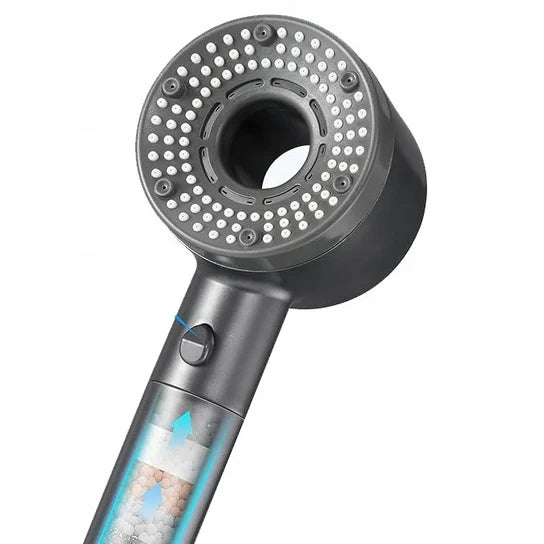 Hand Shower with 5 Adjustable Settings – Water-Saving Shower Head with Increased Pressure – Bathroom Accessory for Low Water Pressure | Sansoti
