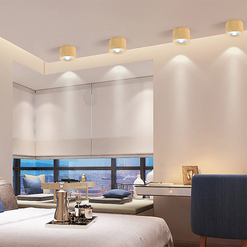 Cylindrical Ceiling Light Nordic Style Aluminum Spotlight Living Room Bedroom Hallway 3000K 6000K | Sansoti