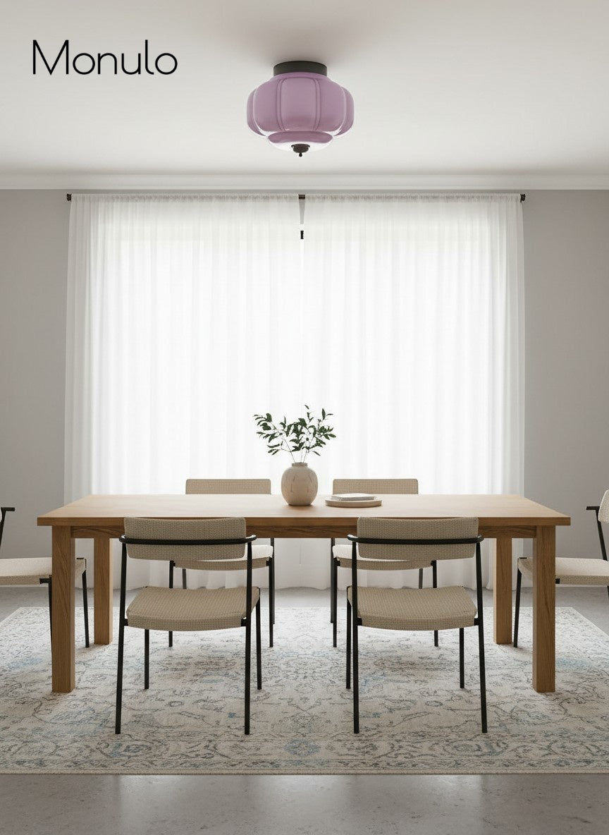 Retro Plafondlamp met Melkglazen Kap – Verfijnde Semi-Flush Mount Verlichting voor Moderne Interieurs | Sansoti