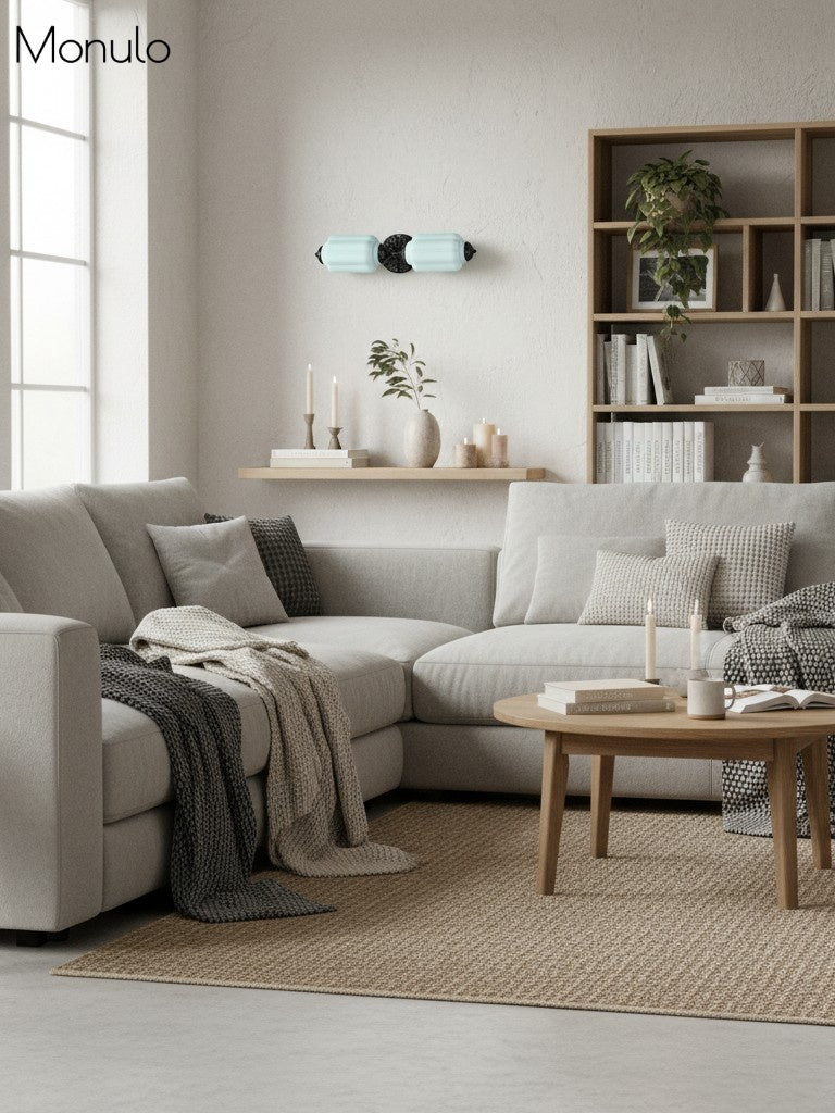 Vintage Glazen Wandlamp Horizontaal Model Eloise Lichtbron voor Woonkamer en Gang | Sansoti