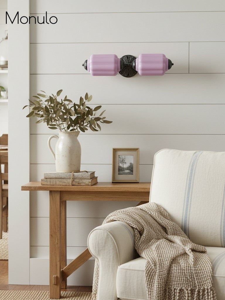 Vintage Glazen Wandlamp Horizontaal Model Eloise Lichtbron voor Woonkamer en Gang | Sansoti