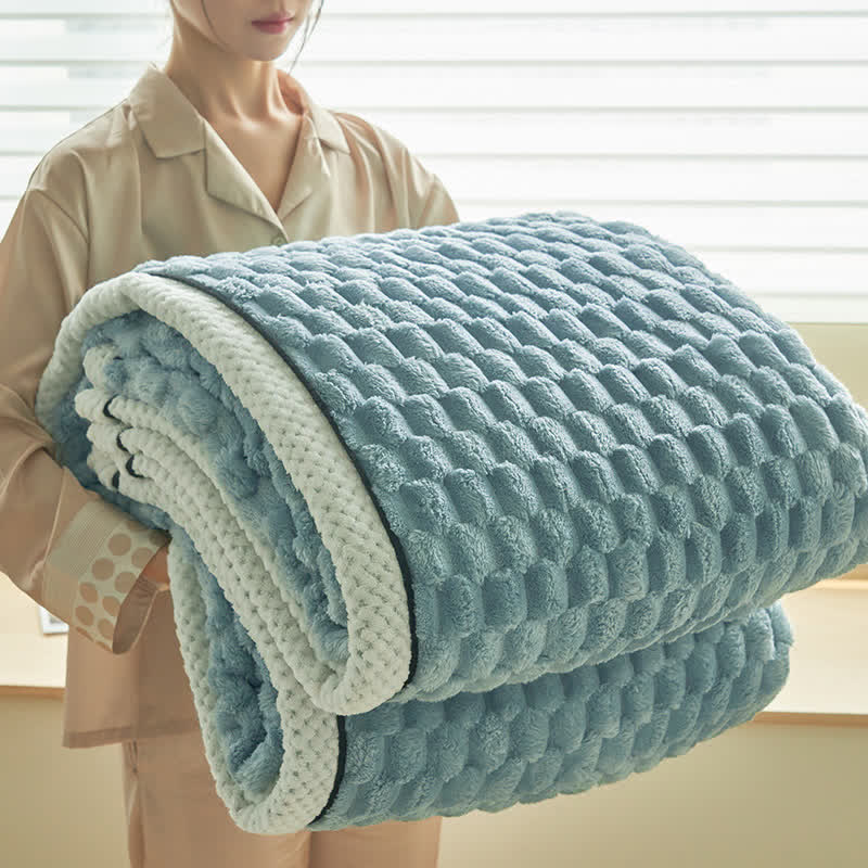 Plaid en Corail Doux – Couverture Réversible Chaude pour Canapé & Lit