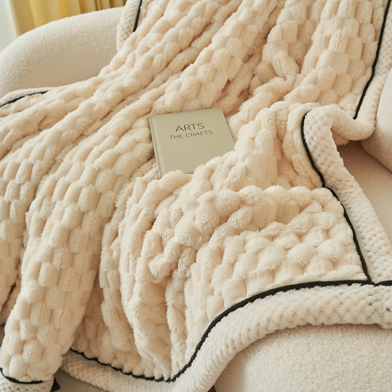 Plaid en Corail Doux – Couverture Réversible Chaude pour Canapé & Lit