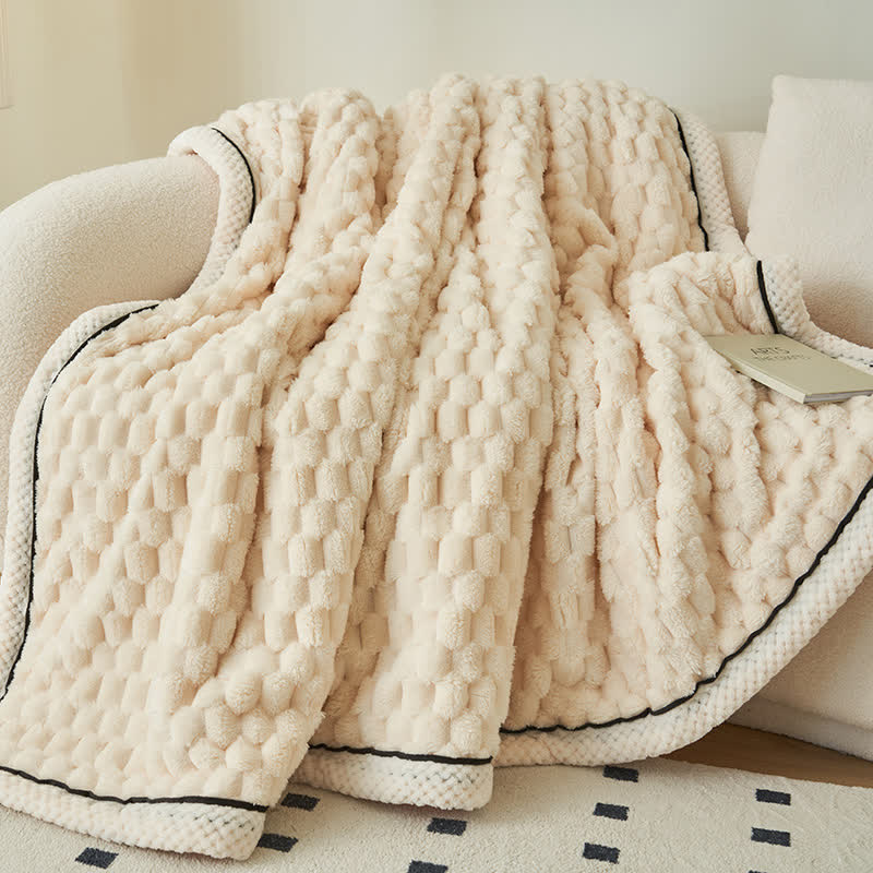 Plaid en Corail Doux – Couverture Réversible Chaude pour Canapé & Lit