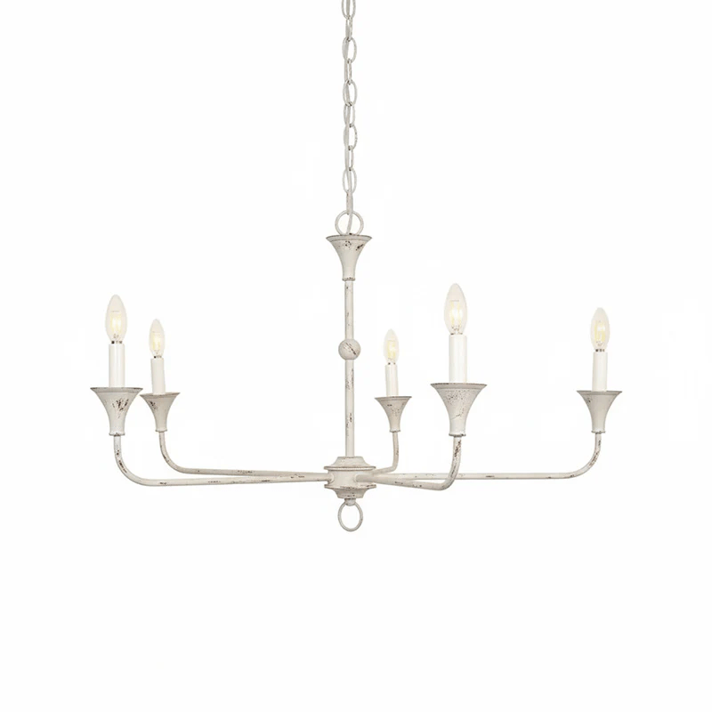 Lampe Bougie Lustre Laiton Métal Or Noir Blanc Nickel Salon Salle à Manger 5 6 Bras Suspension Vintage Lustre Bougies | Restfield