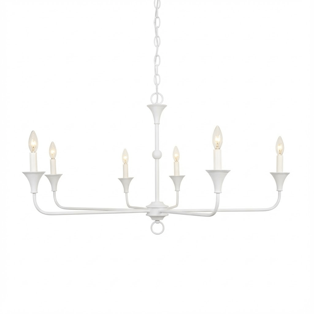Lampe Bougie Lustre Laiton Métal Or Noir Blanc Nickel Salon Salle à Manger 5 6 Bras Suspension Vintage Lustre Bougies | Restfield
