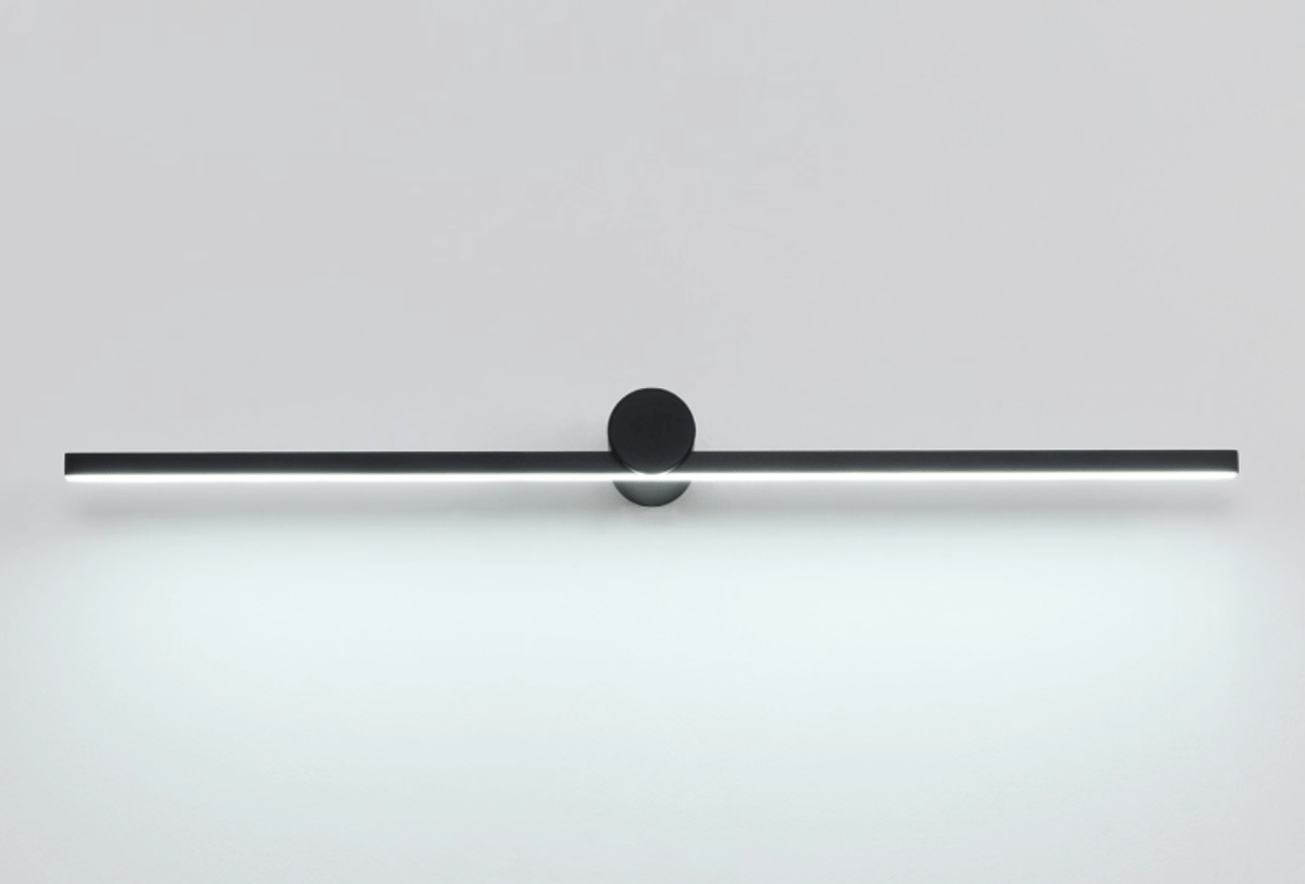 Rechargeable LED wall lamp with remote control, touch sensor, dimmable, 60-120cm, matte black, ambient wall lighting | Sansoti