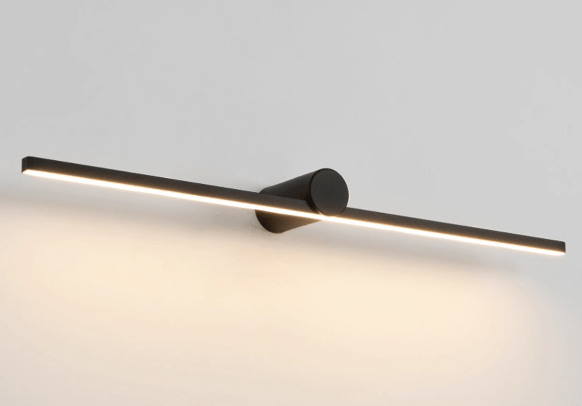 Rechargeable LED wall lamp with remote control, touch sensor, dimmable, 60-120cm, matte black, ambient wall lighting | Sansoti