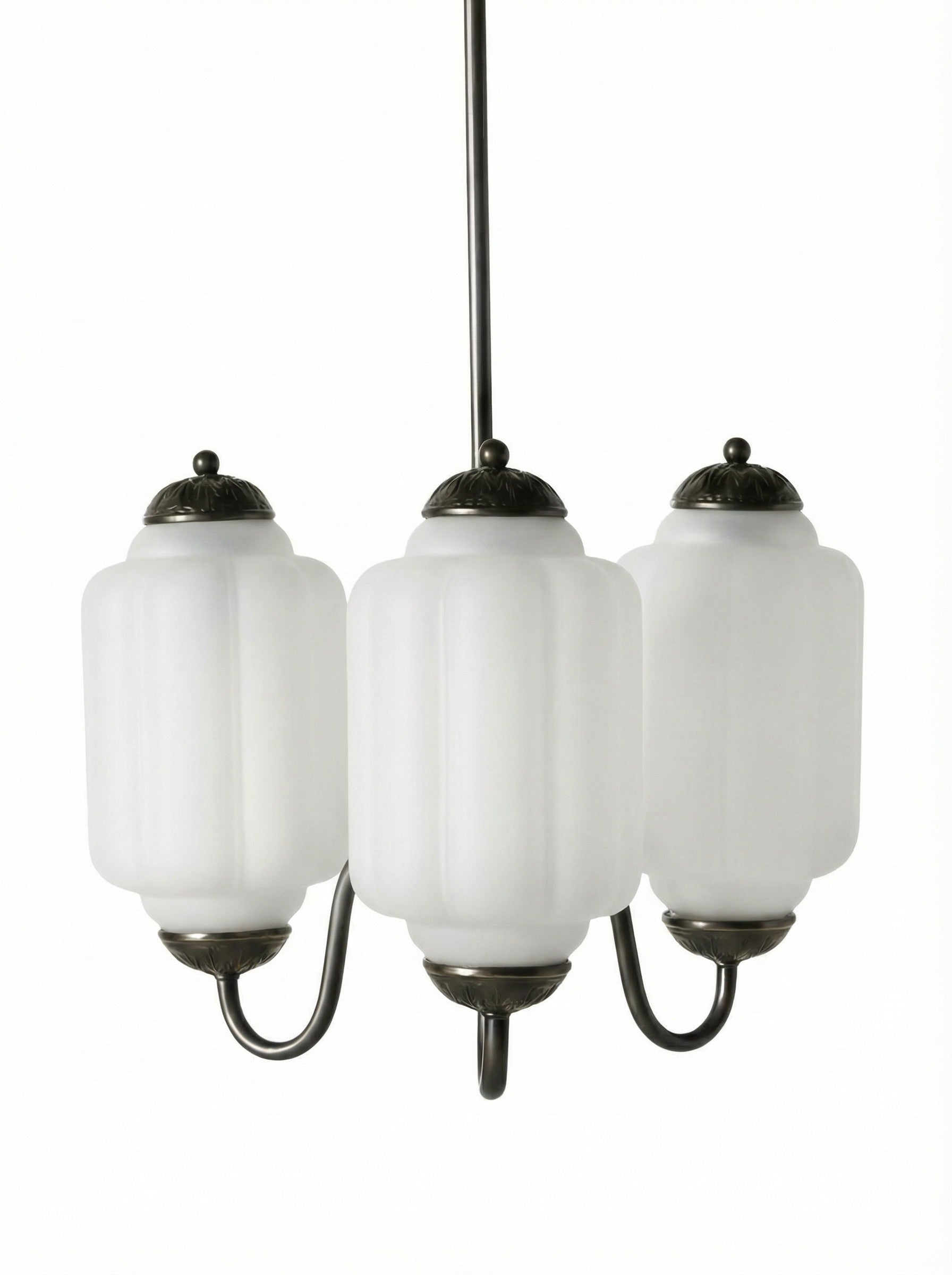 Melkglazen Kroonluchter Vintage Afwerking Tijdloze Elegantie Klassieke Verlichting voor Eetkamer Woonkamer | Sansoti