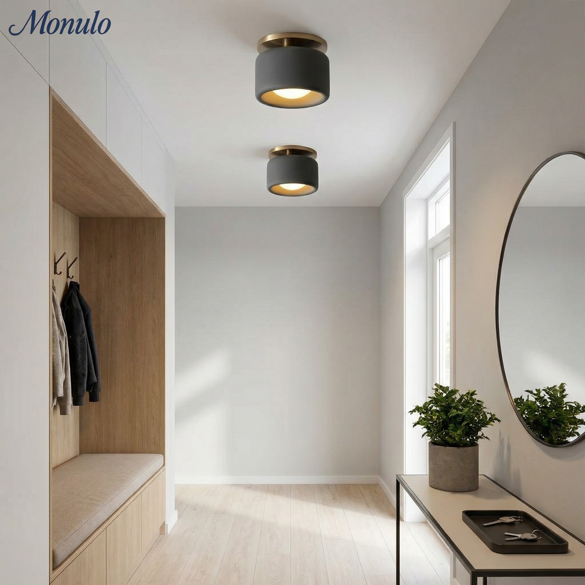 Porselein Plafondlamp Rond Modern – Zachte Sfeerverlichting voor Gang Kantoor Keuken | Sansoti