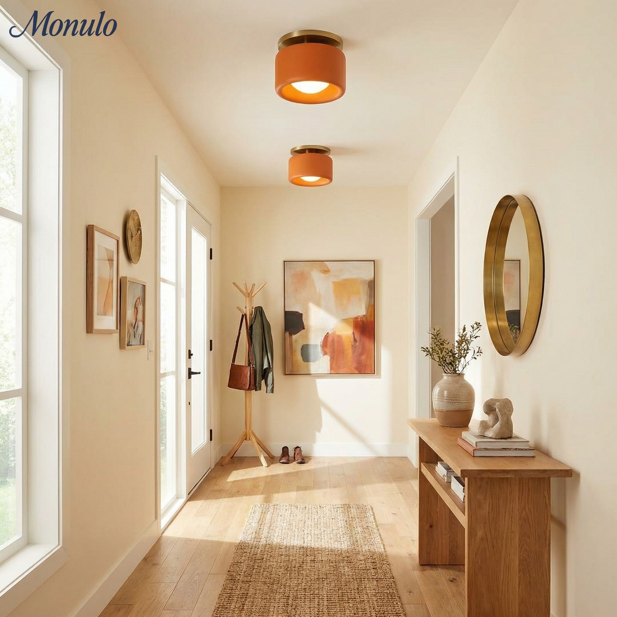 Porselein Plafondlamp Rond Modern – Zachte Sfeerverlichting voor Gang Kantoor Keuken | Sansoti