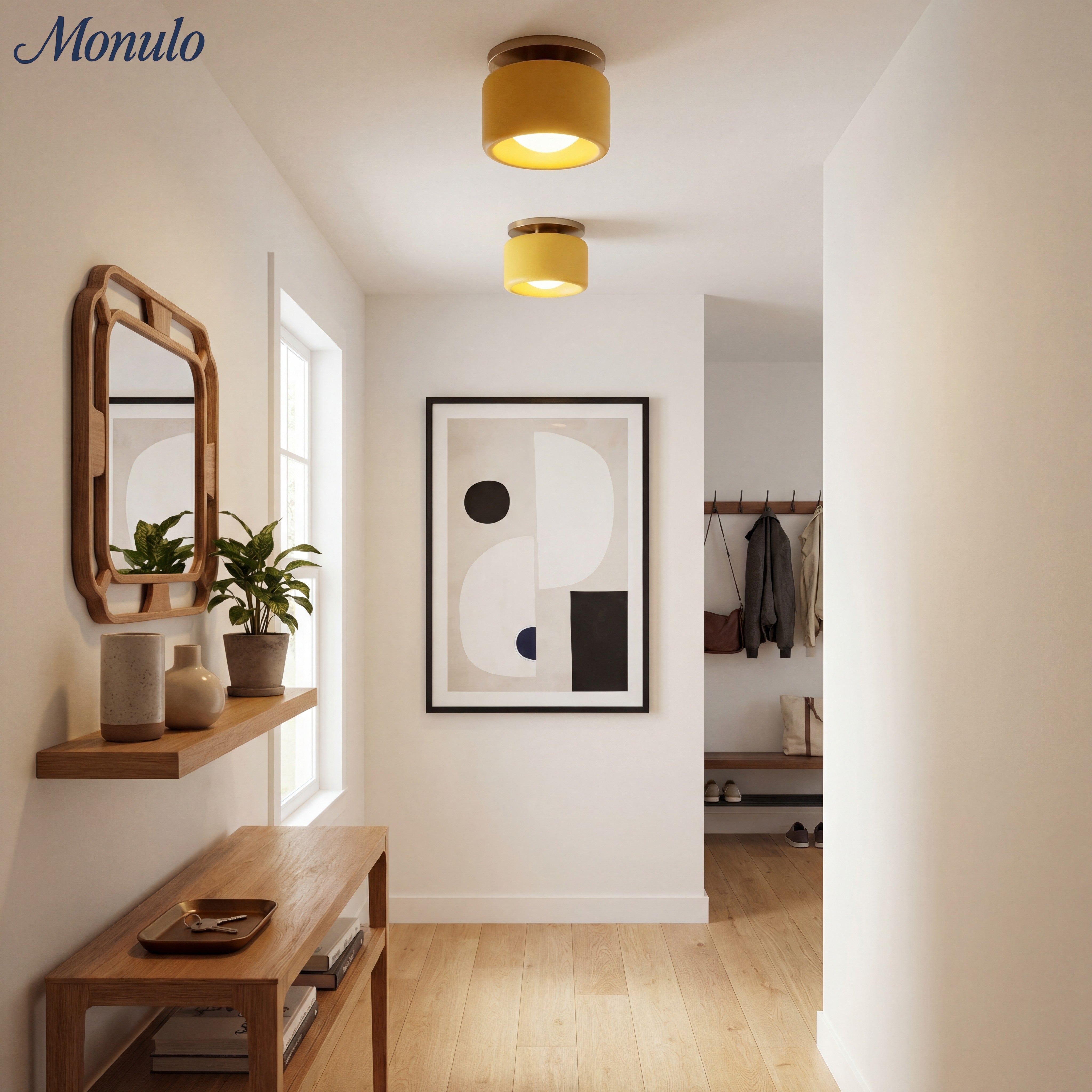 Porselein Plafondlamp Rond Modern – Zachte Sfeerverlichting voor Gang Kantoor Keuken | Sansoti