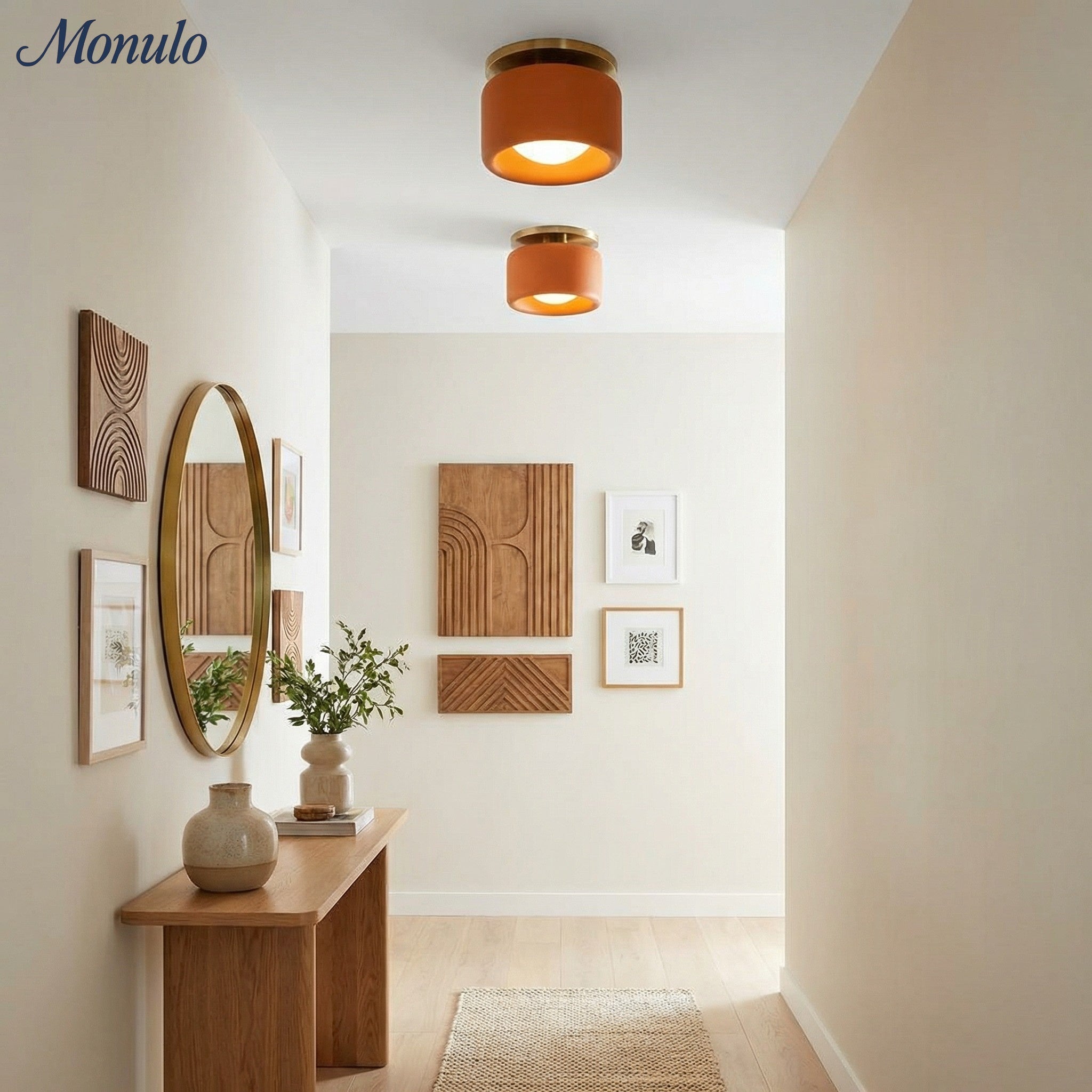 Porselein Plafondlamp Rond Modern – Zachte Sfeerverlichting voor Gang Kantoor Keuken | Sansoti