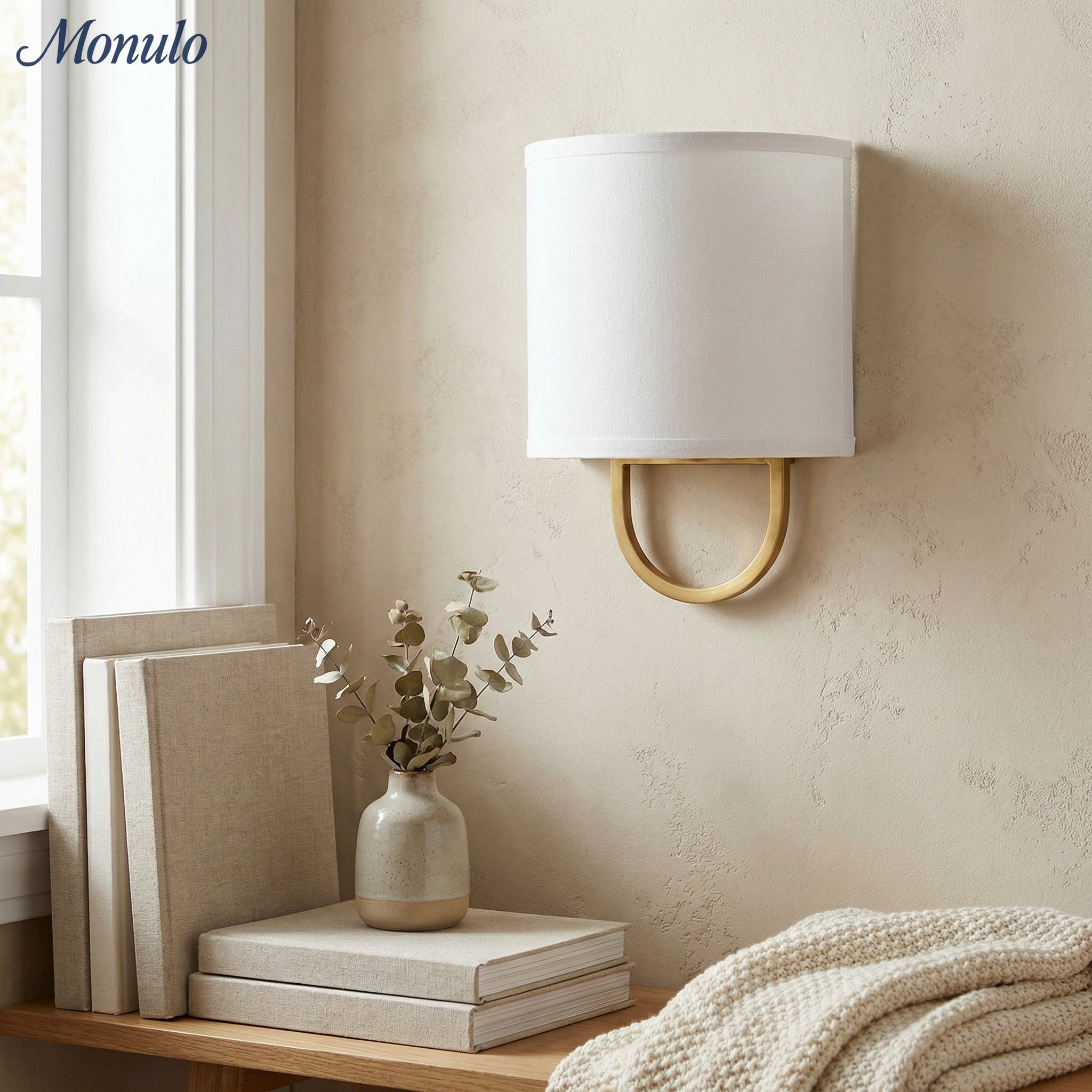 Wandlamp Stoffen Kap – Moderne Slaapkamer Wandverlichting voor Sfeervolle Ambiance | Sansoti