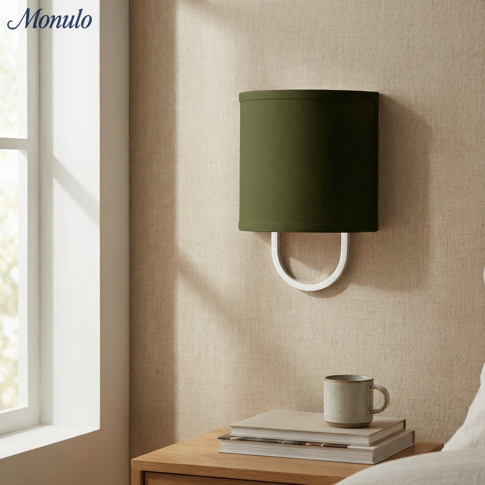 Wandlamp Stoffen Kap – Moderne Slaapkamer Wandverlichting voor Sfeervolle Ambiance | Sansoti