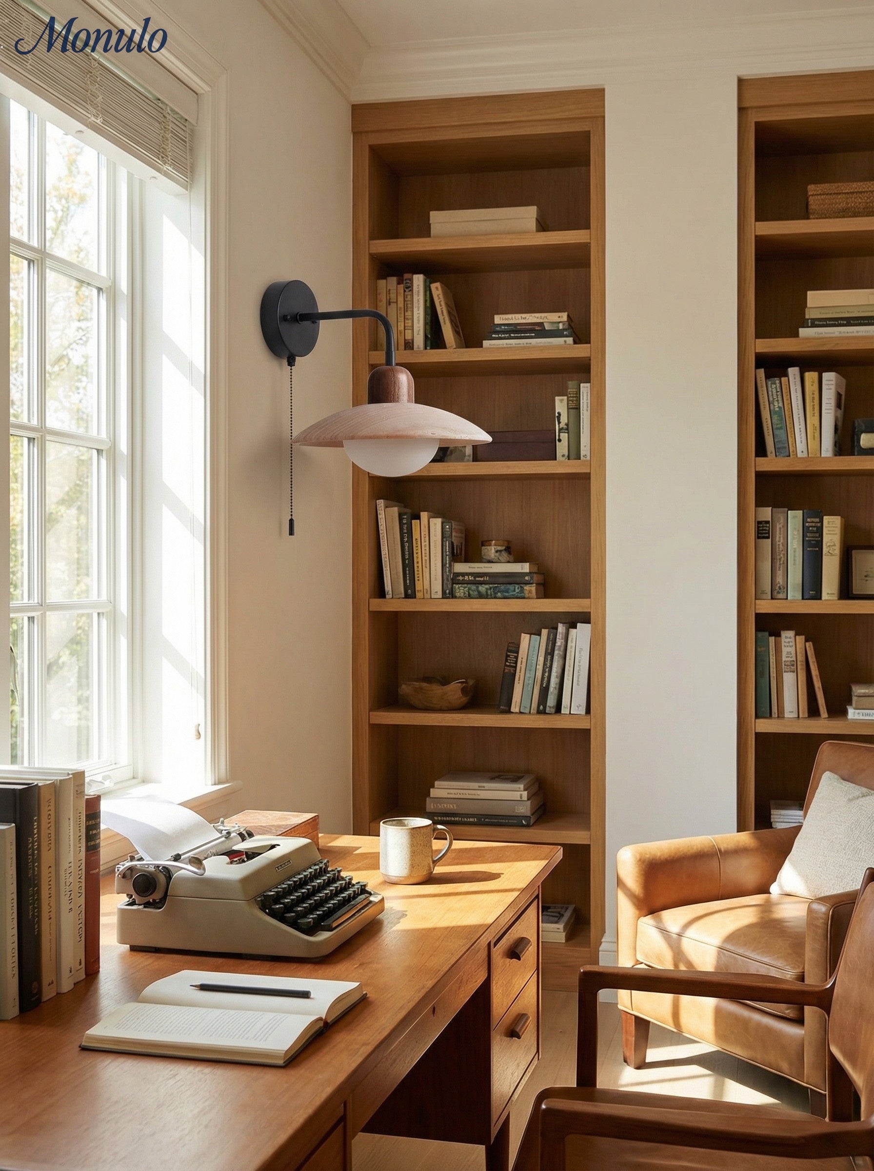 Travertijn Wandlamp Minimalistische Schijf Design Natuursteen Verlichting voor Woonkamer Slaapkamer Gang Moderne Interieur Wandverlichting met Warm Licht | Sansoti