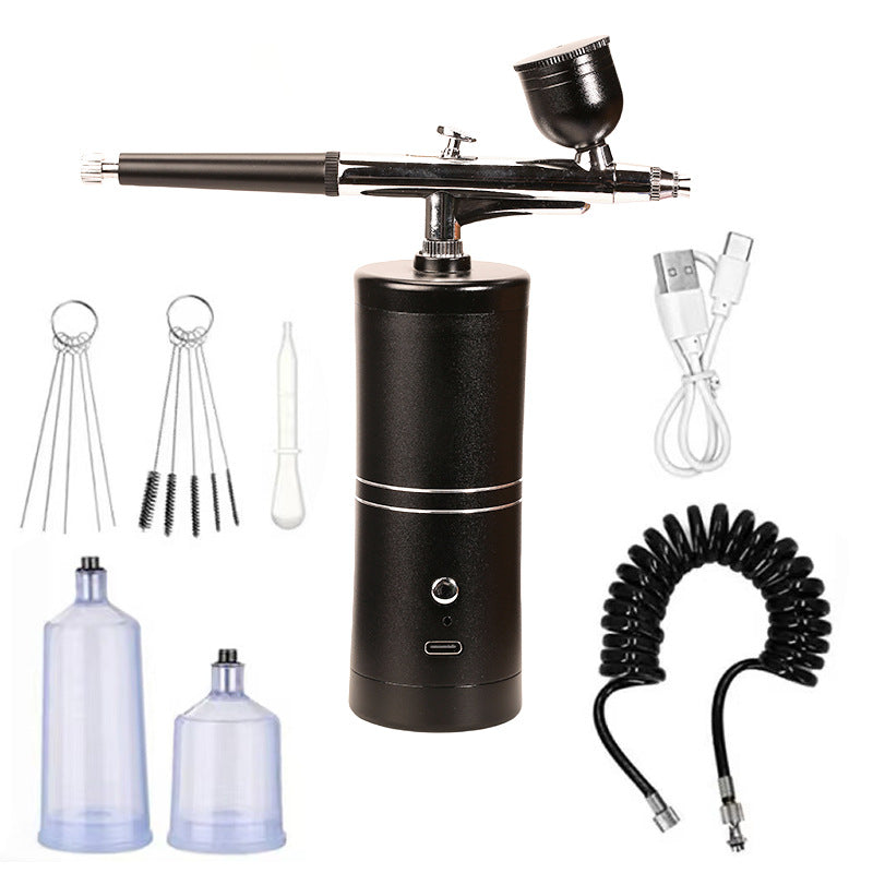 Draadloze Airbrush Pistool met 3 Verwisselbare Spuitkoppen en Oplaadbare Accu voor Modelbouw Kunst en Nail Art | Sansoti