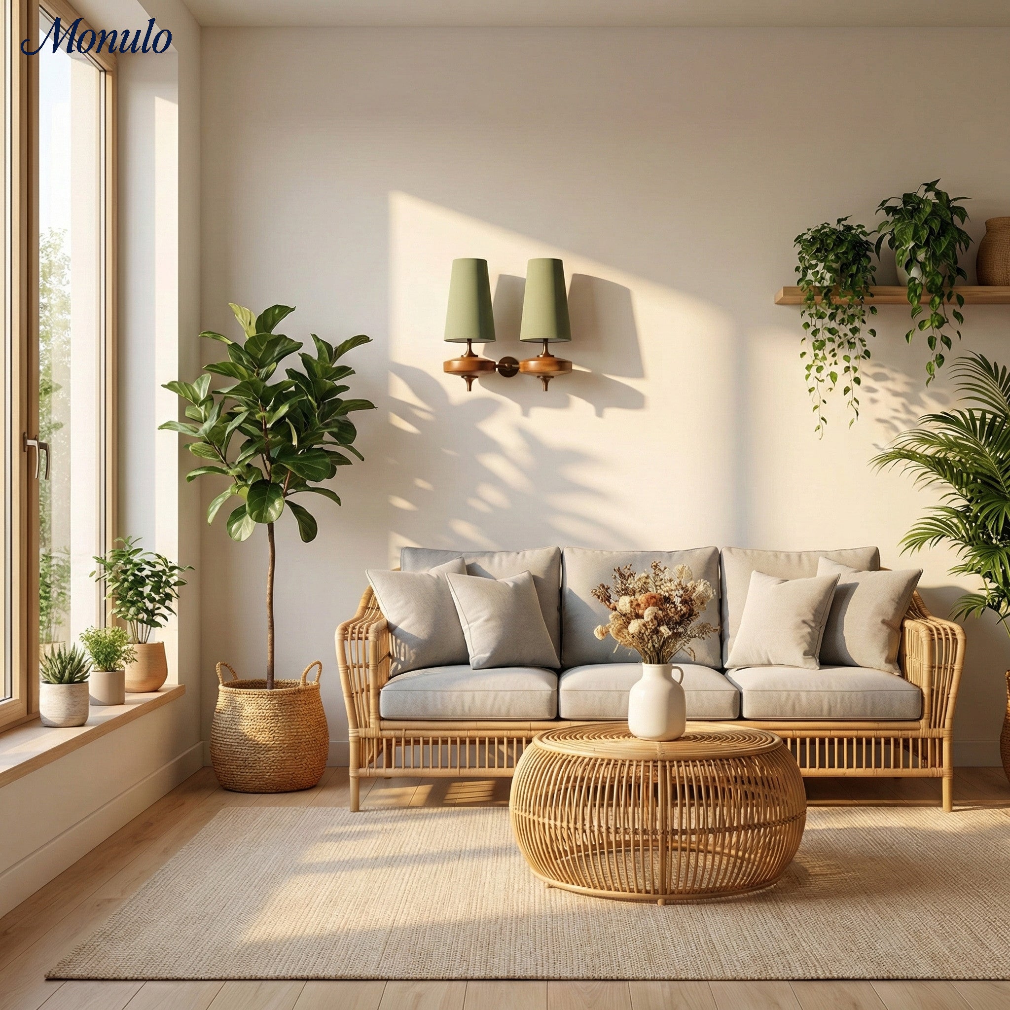 Retro Wandlamp met Stoffen Kap – Vintage Verlichting voor Slaapkamer | Sansoti