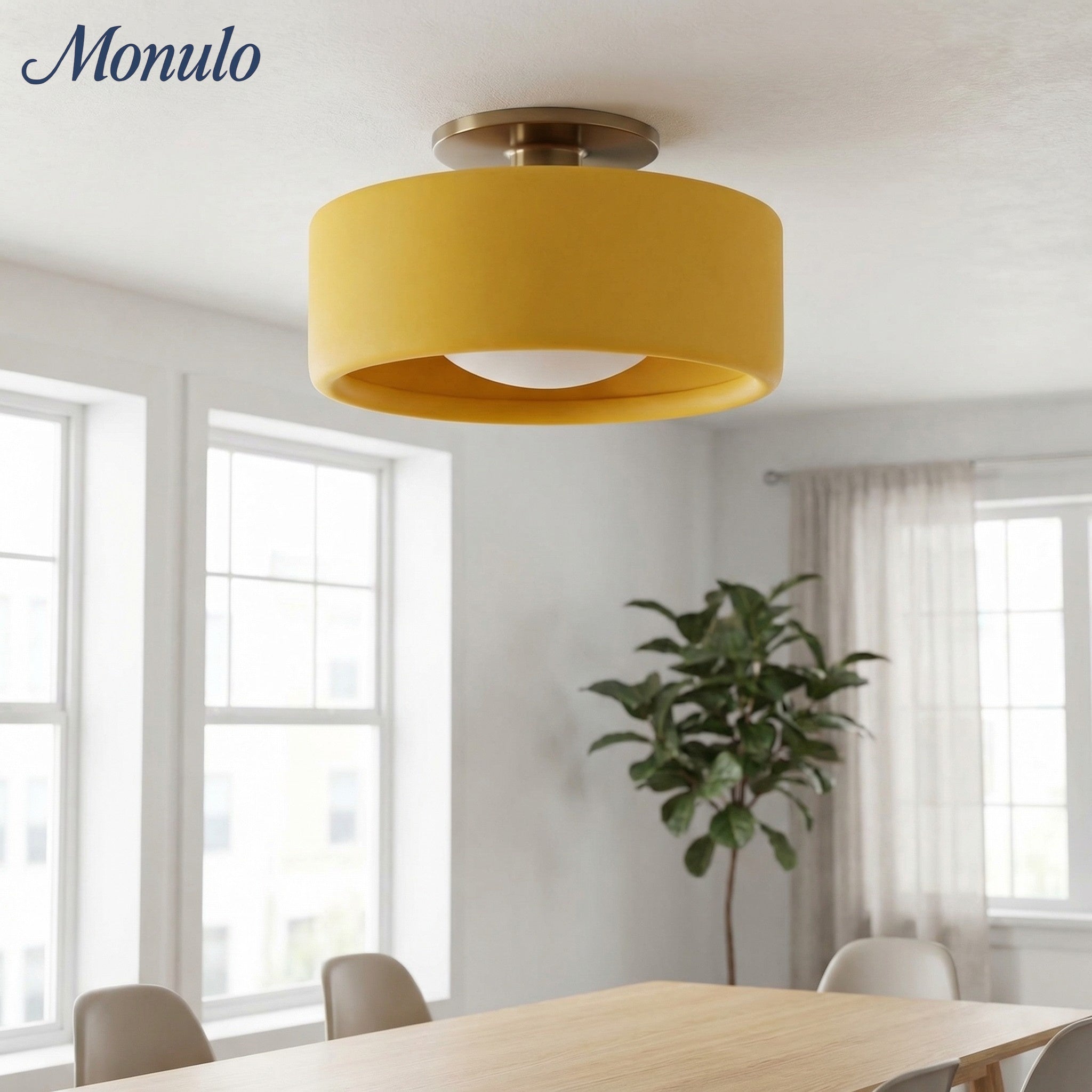 Porselein Plafondlamp Rond Modern – Zachte Sfeerverlichting voor Gang Kantoor Keuken | Sansoti