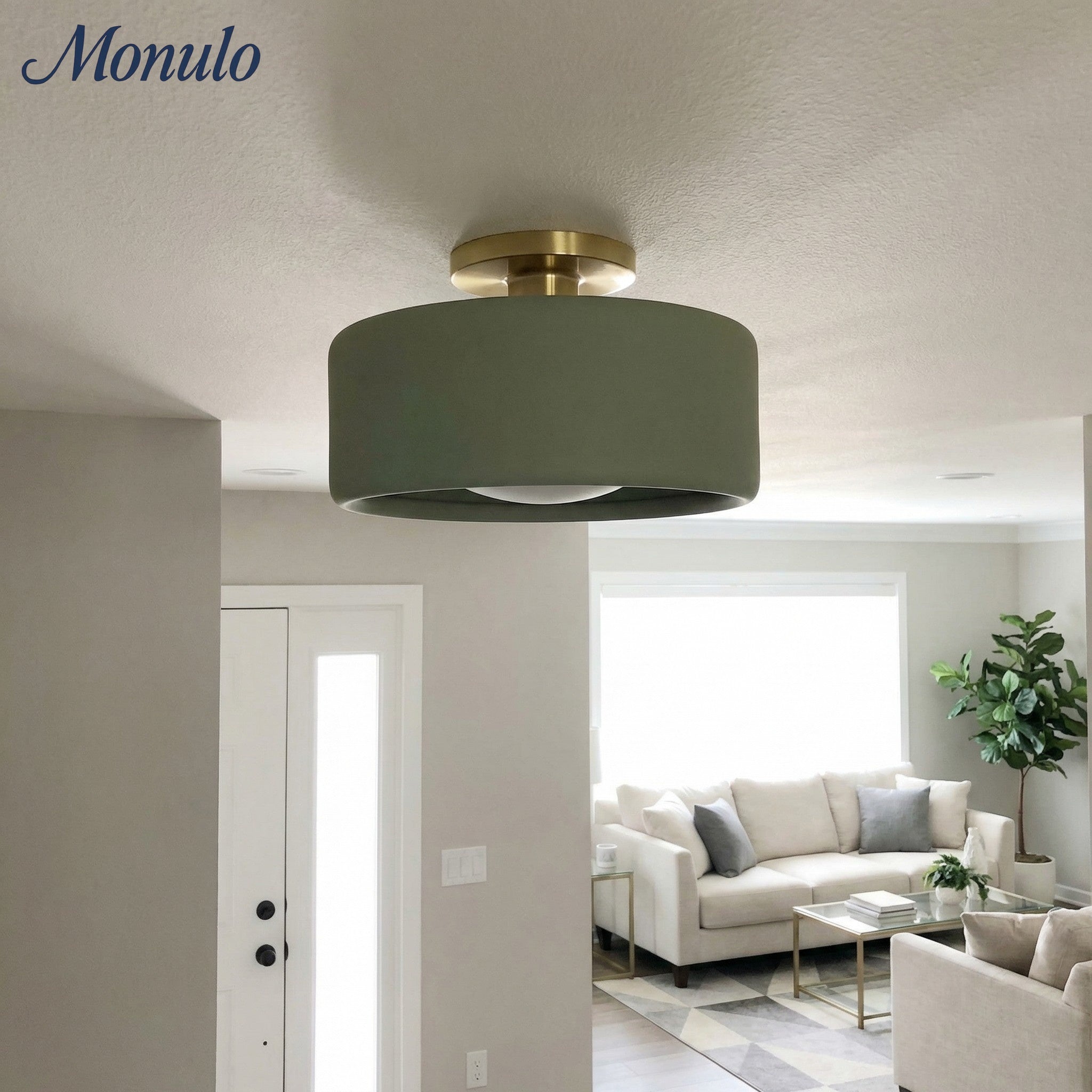 Porselein Plafondlamp Rond Modern – Zachte Sfeerverlichting voor Gang Kantoor Keuken | Sansoti