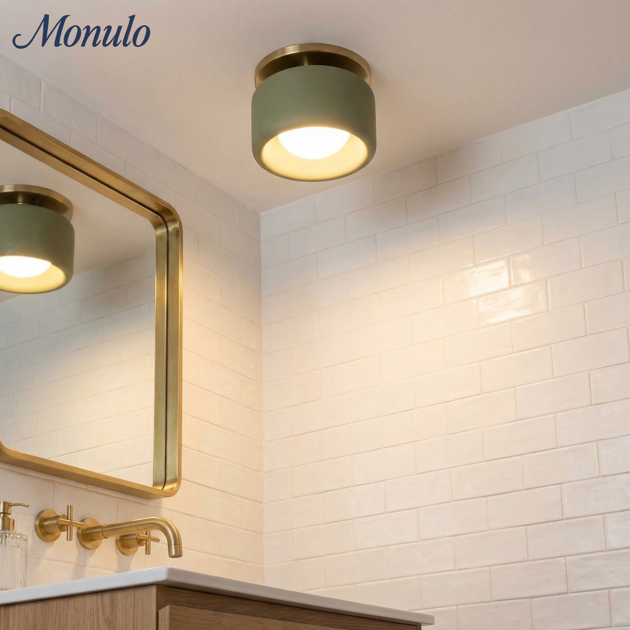 Porseleinen Plafondlamp met Strakke Montage – Moderne Lage Profiellamp Keramiek Opbouwverlichting | Sansoti