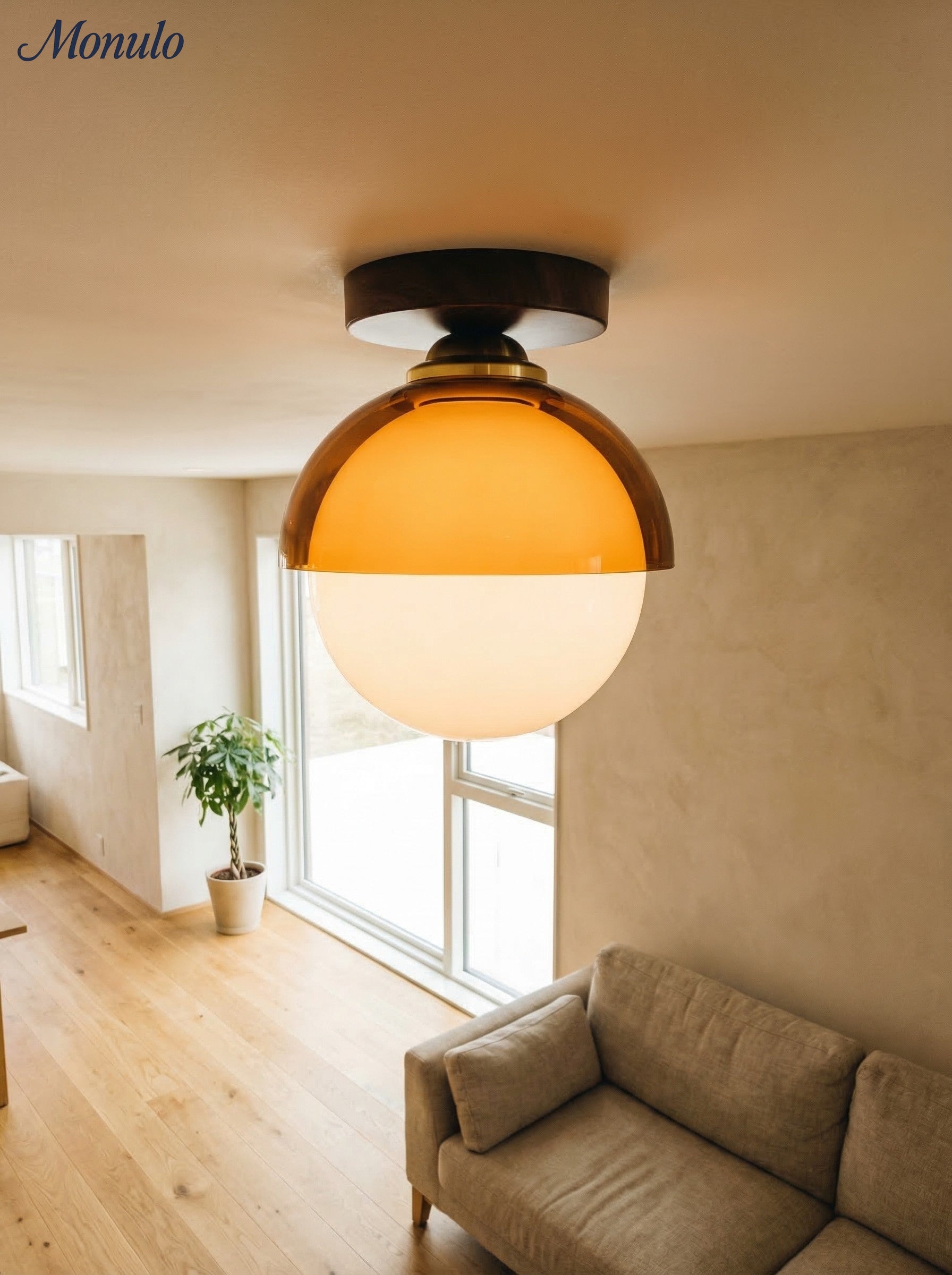 Vintage Plafondlamp met Zonsondergangstinten voor Gang en Entree – Moderne Sfeerverlichting | Sansoti