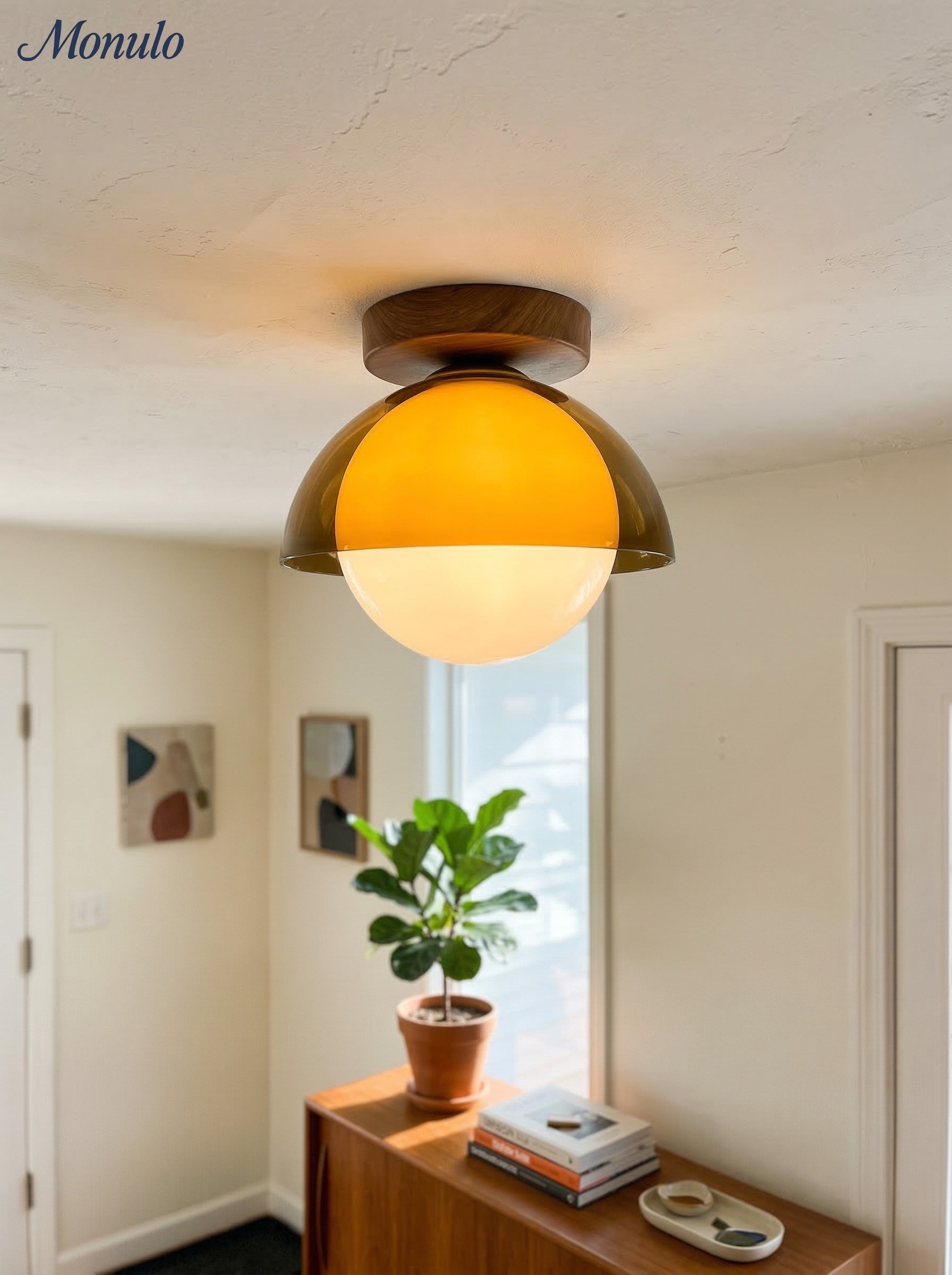 Vintage Plafondlamp met Zonsondergangstinten voor Gang en Entree – Moderne Sfeerverlichting | Sansoti