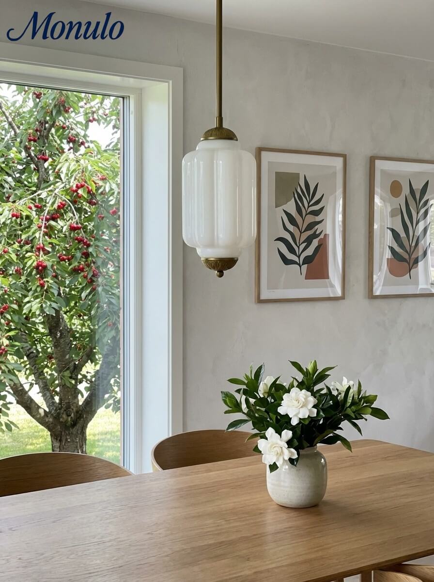 Vintage Glazen Hanglamp met Nostalgische Uitstraling – Verfijnde Verlichting voor Eetkamer en Keuken | Sansoti