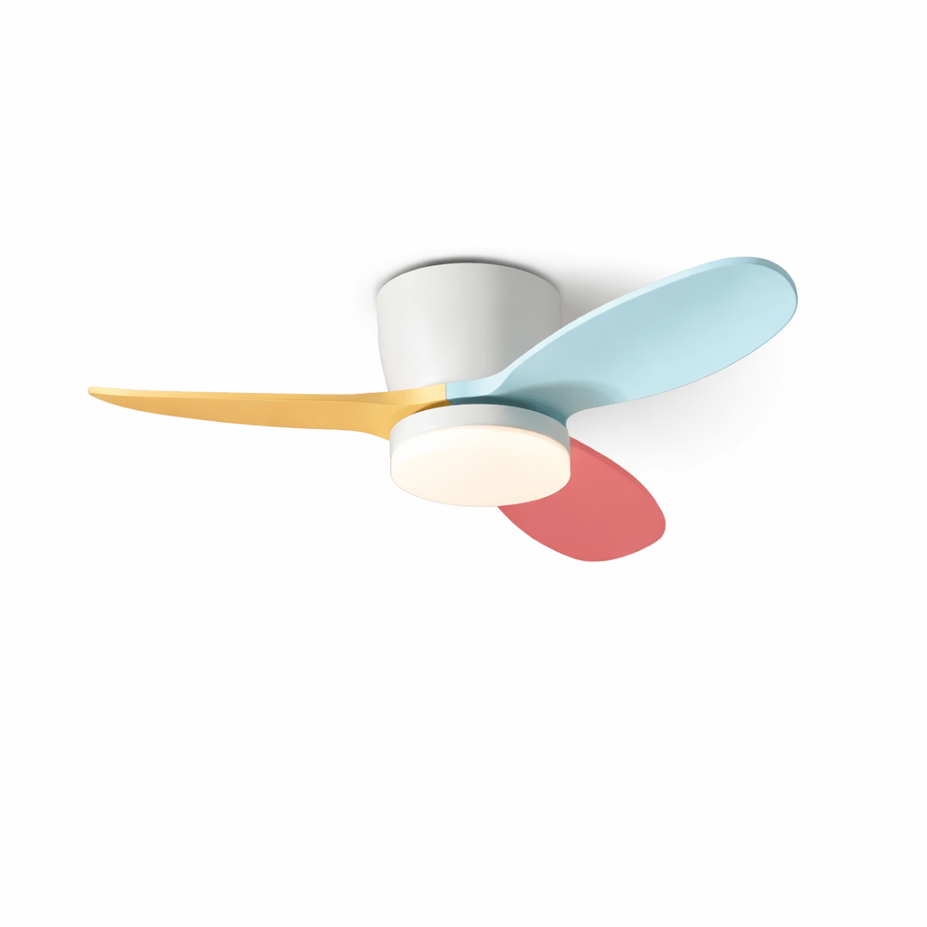 Ceiling Fan Milo with Lighting — Elegant Fan 91cm Modern Design with Remote Control | Sansoti
