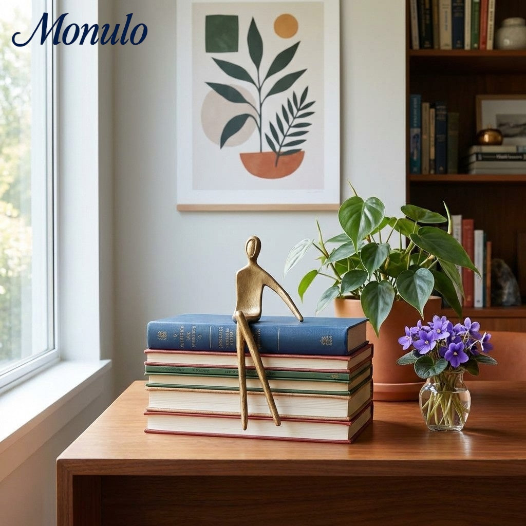 Geometrische Hondenbeeldje van IJzer – Minimalistisch Decoratief Sculptuur voor Bureau | Sansoti